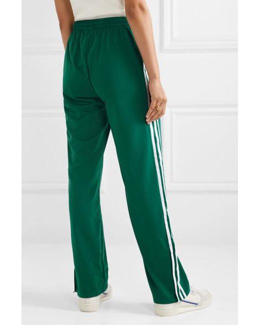 adidas Originals Firebird Striped Tech-jersey Track Pants in Emerald ...