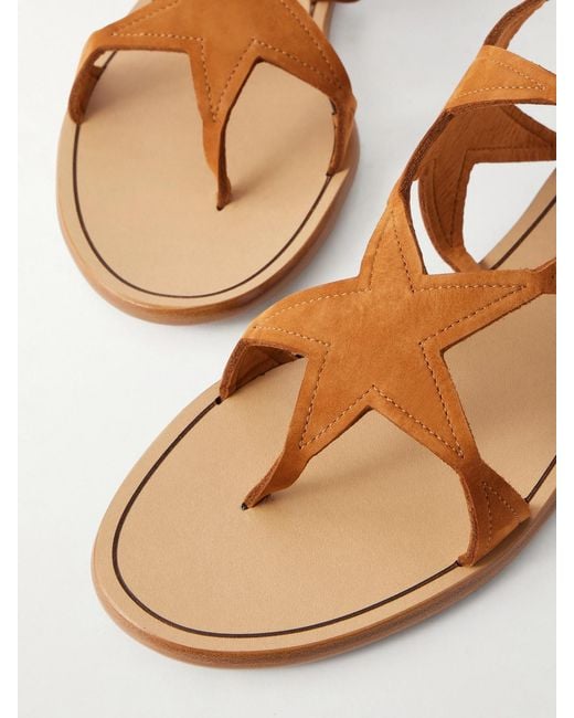 Gabriela Hearst Brown Star Suede Sandals