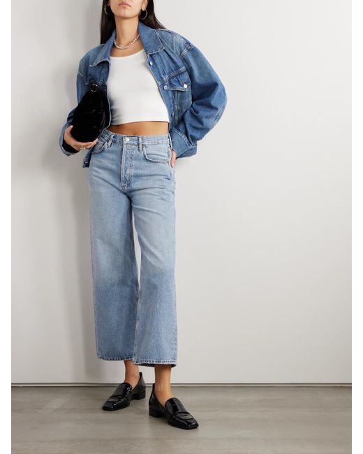 Agolde Blue Ren High-Rise Wide-Leg Jeans