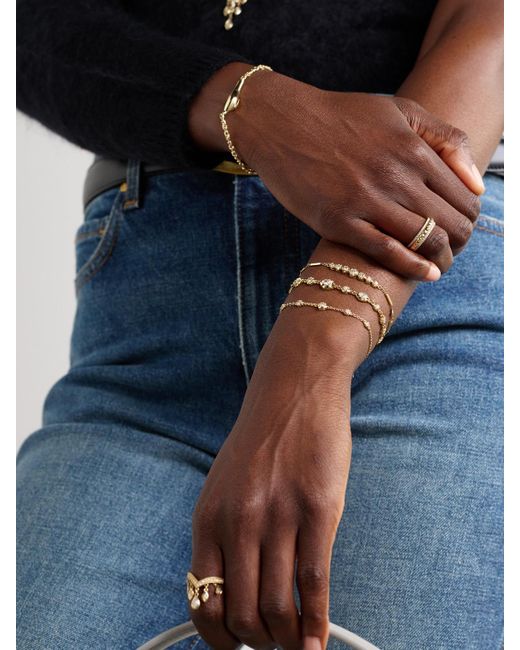 Jacquie Aiche Natural 5 Spaced Out Sophia Armband Aus 14 Karat Mit Diamanten