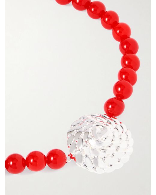 Julietta Red Kette Aus Harz Mit Silberfarbenem Detail