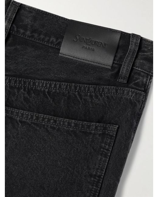 Saint Laurent Black 90S Baggy High-Rise Wide-Leg Jeans