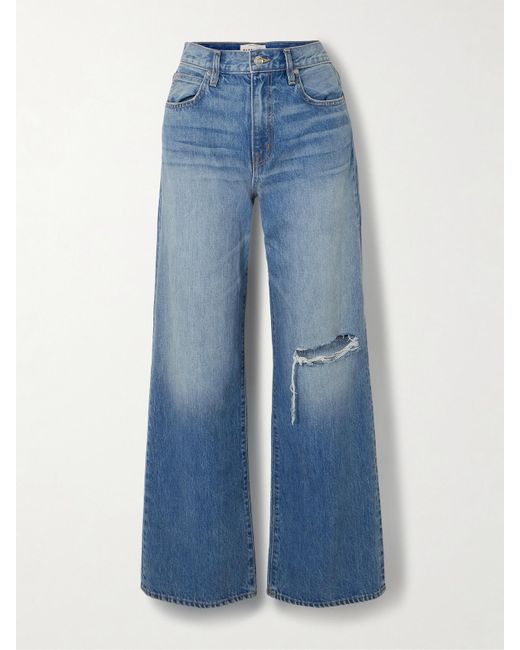 SLVRLAKE Denim Blue Grace Hoch Sitzende Jeans Mit Weitem Bein