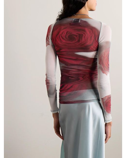 Jean Paul Gaultier Multicolor Printed Mesh Top