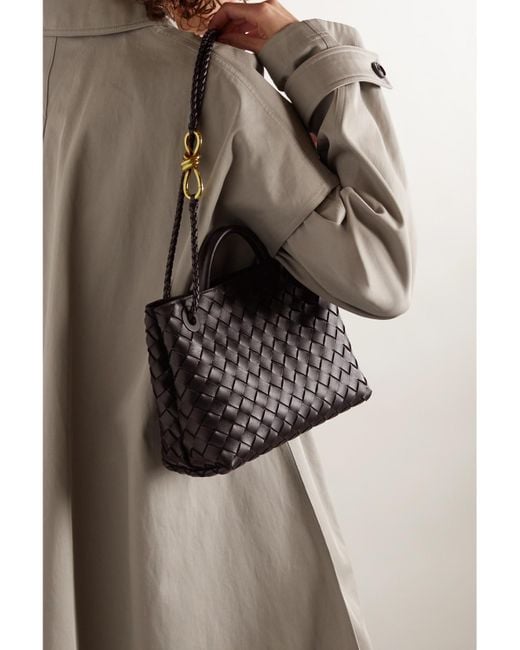 Bottega Veneta Brown Andiamo Small Intrecciato Leather Tote