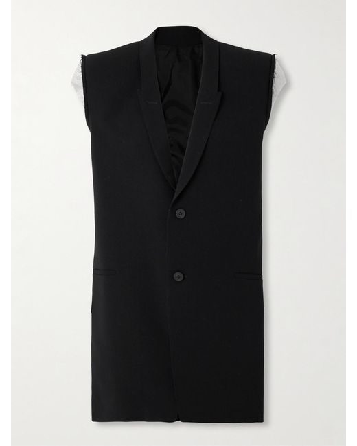Rick Owens Black Wool Vest