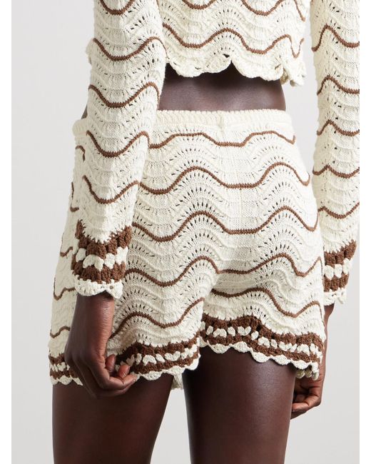 Short En Coton À Rayures Aicha Cara Cara en coloris Natural