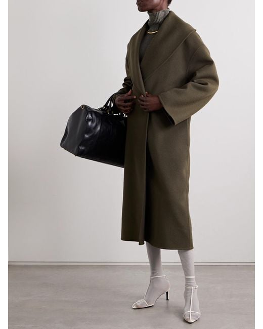 FFORME Green Carlson Double-Breasted Wool Coat