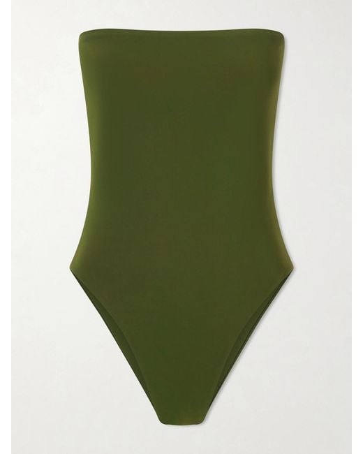 Lido Green Sedici Bandeau Swimsuit