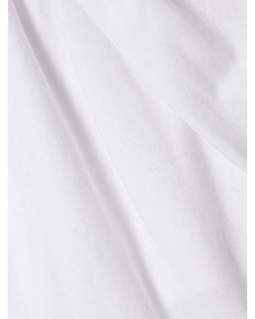 Isabel Marant White Berenice Asymmetrischer Mini-Wickelrock Aus Baumwoll-Jersey