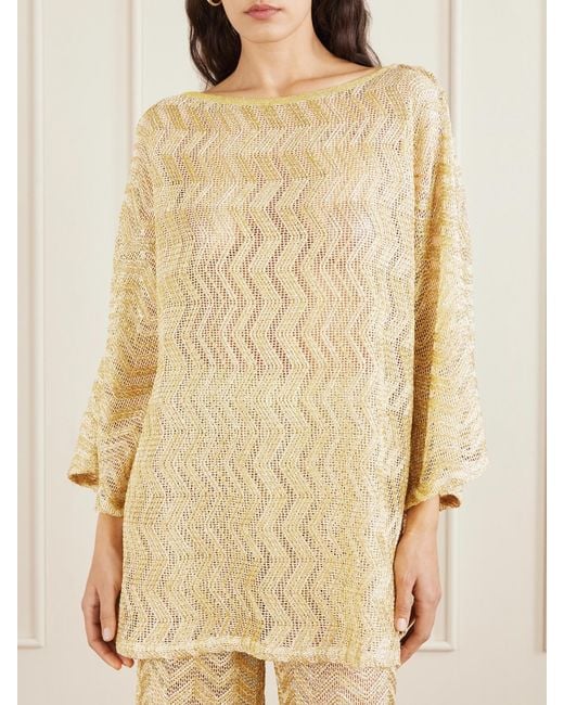 Missoni Natural Mare Metallic Crochet-Knit Cover-Up