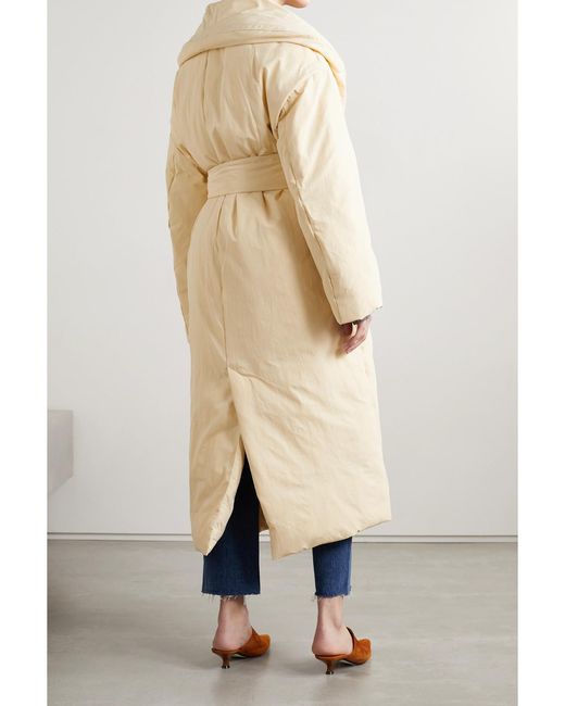 Totême  Natural Belted Recycled Shell Down Coat