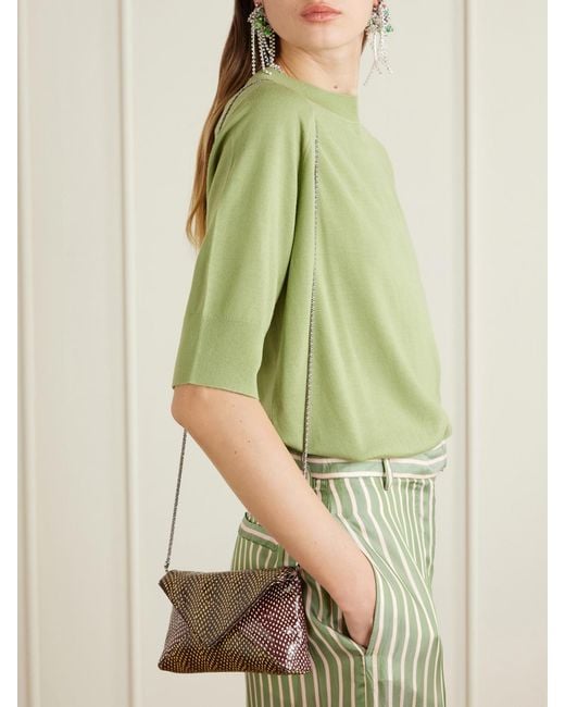 Dries Van Noten Brown Printed Snake-Effect Leather Shoulder Bag