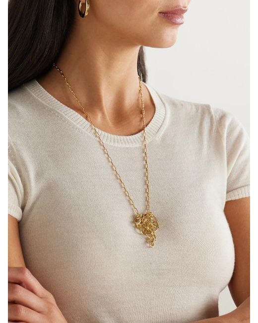 Laura Lombardi White Sabbia-Plated Necklace