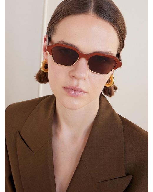 Céline Pink Square-Frame Acetate Sunglasses