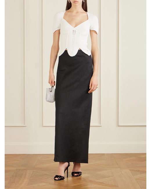 Cult Gaia Gray Solene Mini Tote Aus Metallic-Leder Mit Kristallen