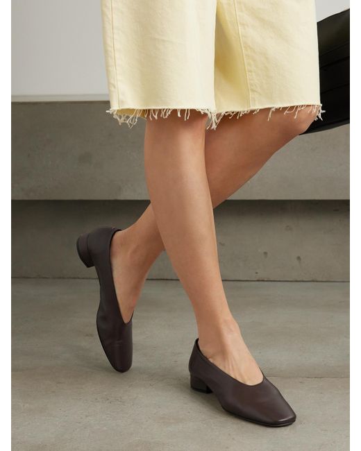 Aeyde Brown Delia Pumps Aus Leder