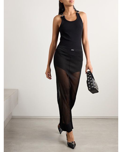 Jean Paul Gaultier Black Maxirock Aus Strick