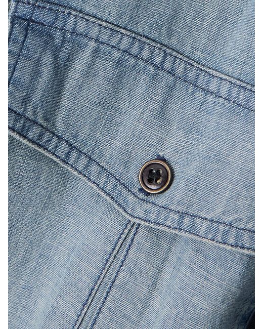 Isabel Marant Blue Nolwen Cotton-Chambray Midi Shirt Dress