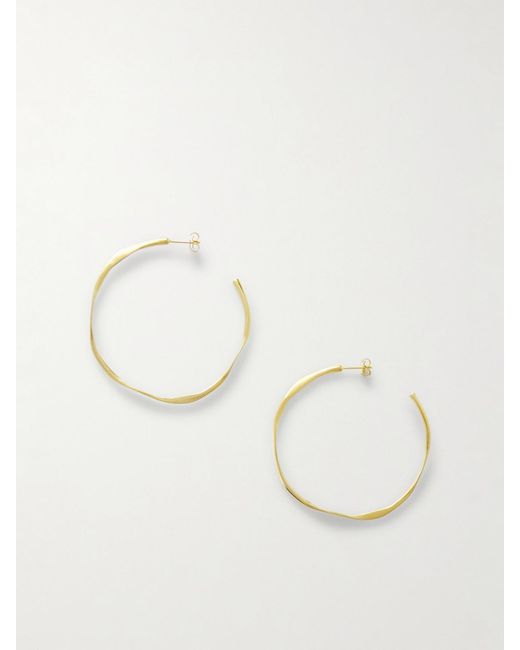 YSSO Natural Amazon-Plated Hoop Earrings