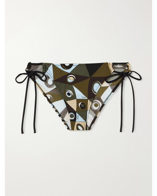 Emilio Pucci Black Printed Bikini Briefs