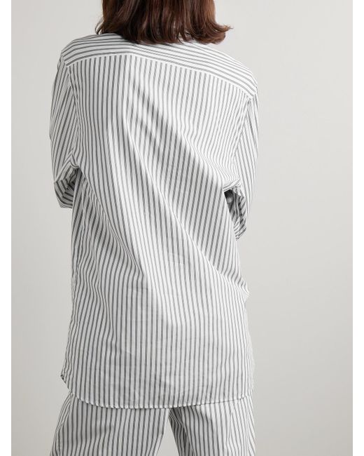Chemise En Popeline De Coton À Rayures ÉTERNE en coloris White