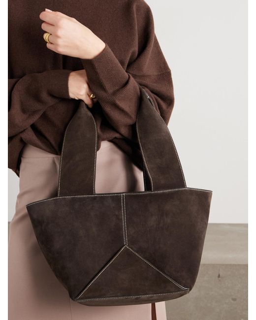 Metier Brown Market Small Suede Tote