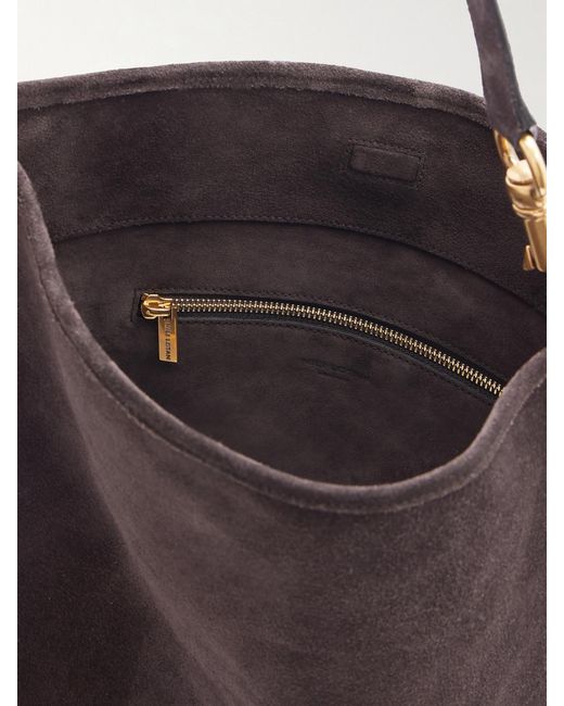 Nili Lotan Black Asher Fringed Suede Shoulder Bag