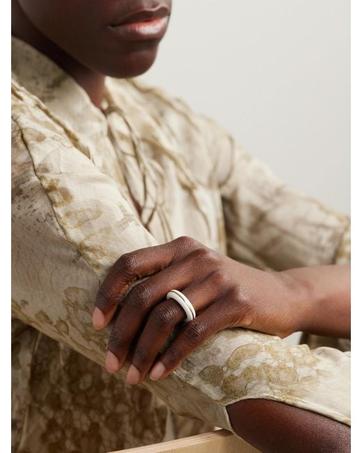 BY PARIAH Natural The Essential Stacking 14-Karat Recycled Agate Ring