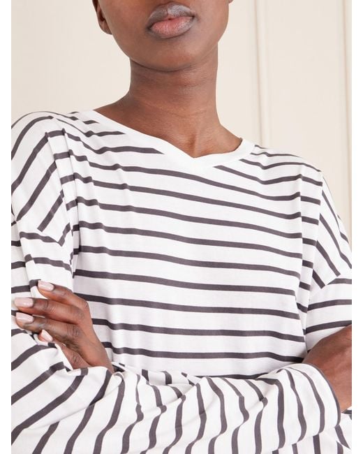 Jamie Haller Gray The High Striped Cotton T-Shirt