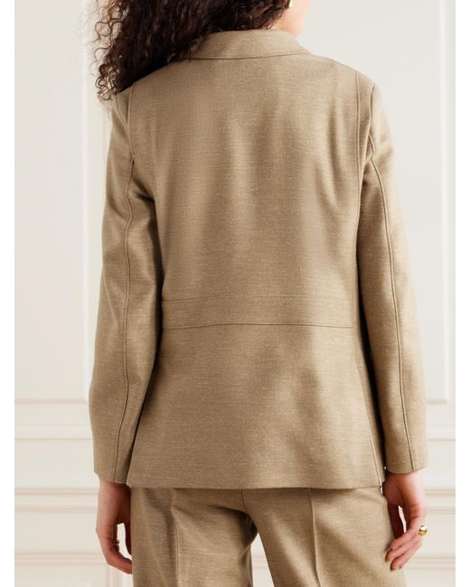 Loro Piana Natural Roadster Suede-Trimmed Cotton-Twill Jacket