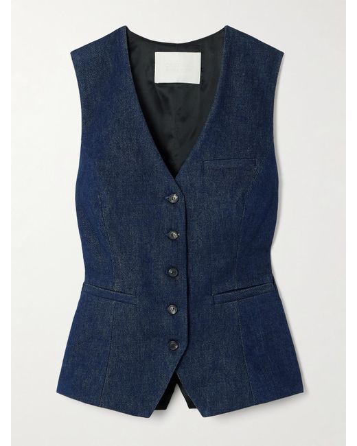 Citizens of Humanity Women's Blue Jasmin Denim Vest