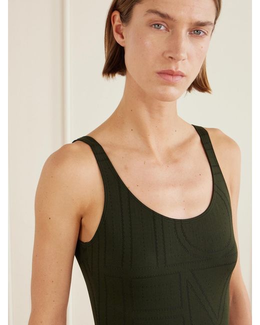 Totême Black Monogram Swimsuit