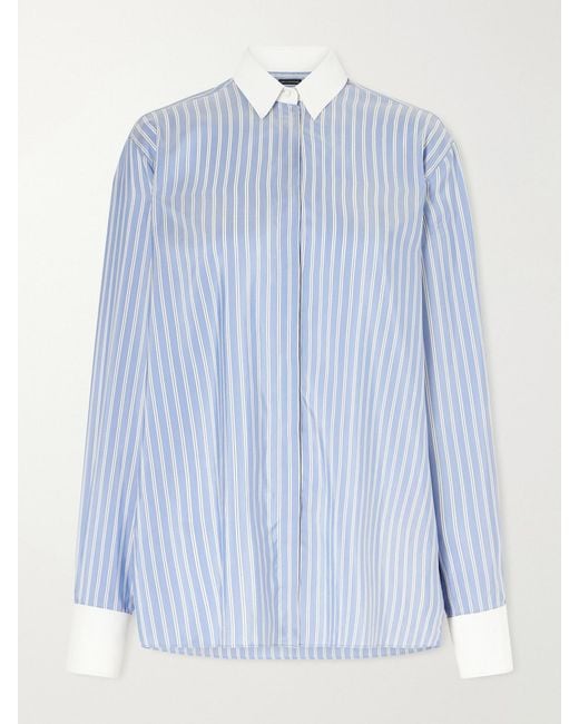 Tom Ford Blue Striped Silk Shirt