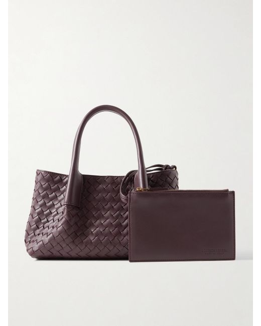 Bottega Veneta Brown Pinacoteca Small Intrecciato Leather Tote