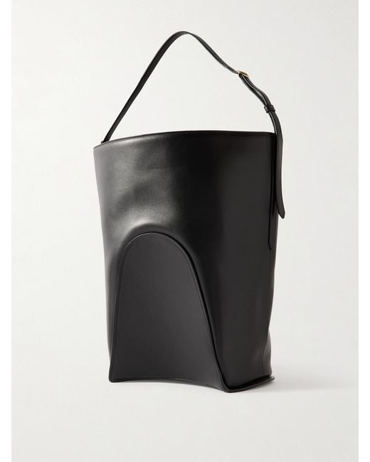 Alaïa Black Hip Large Leather Bucket Bag