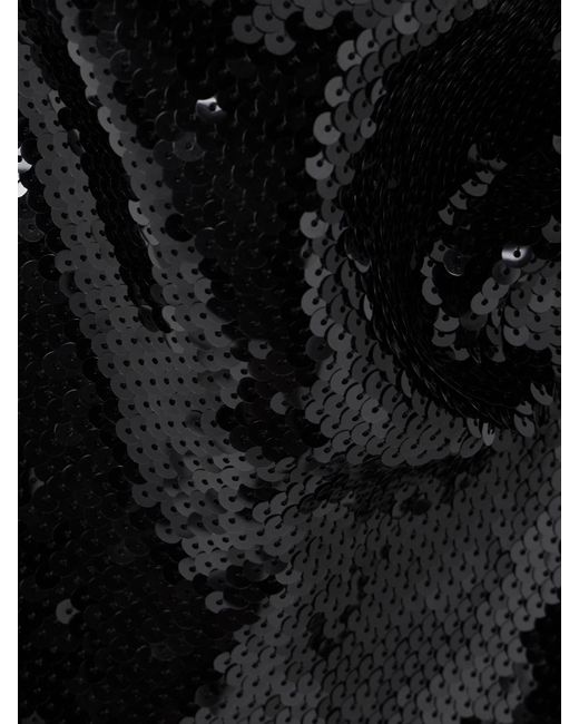 Robe Longue Du Soir En Soie À Sequins Taco Rick Owens en coloris Black