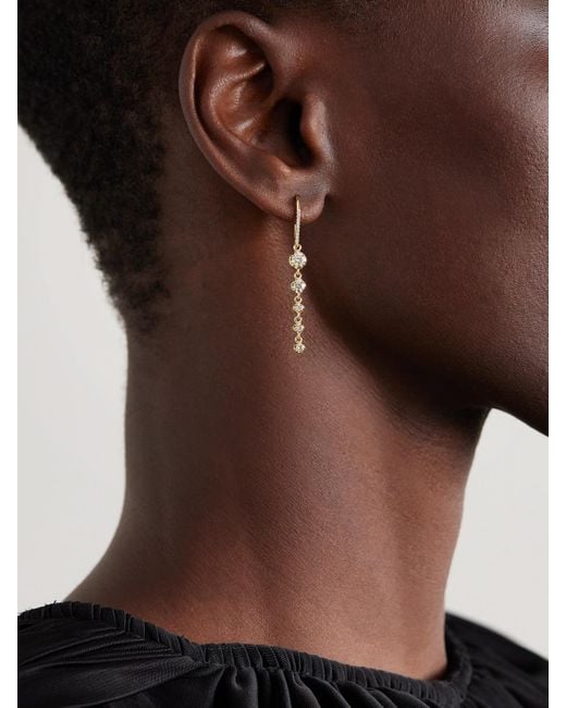 Jennifer Meyer Natural 5 Graduated Illusion 18-Karat Diamond Earrings