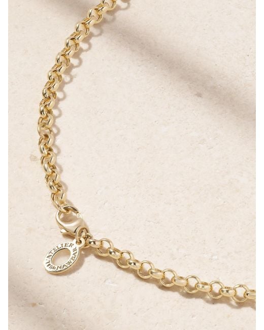 L'Atelier Nawbar Natural Milky Way Kette Aus 18 Karat Mit Mehreren Steinen