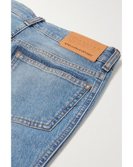 Stella McCartney Blue Printed High-Rise Flared Jeans