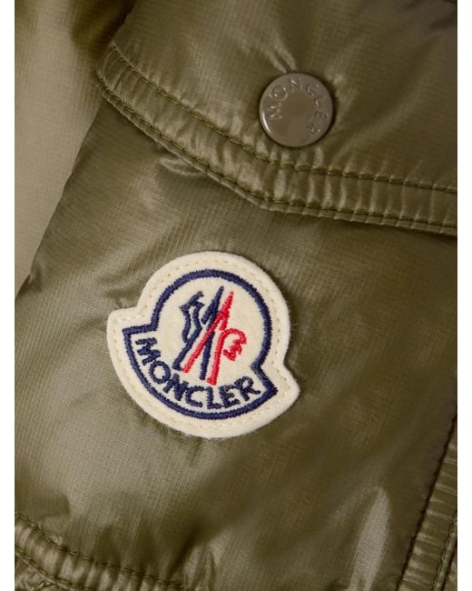 Moncler Green Lombi Parka Aus Gestepptem Micro-Ripstop Mit Daunenfüllung