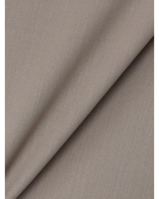 Matteau Gray Wool-Blend Twill Mini Skirt