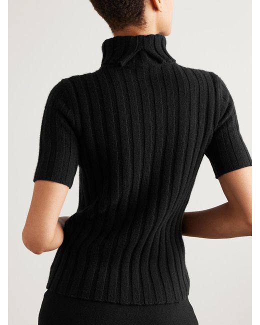 Proenza Schouler Black Starling Wool And Cashmere-Blend Turtleneck Sweater