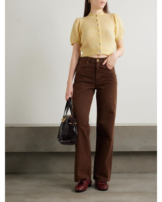 Doen Yellow Anisa Cardigan Aus Einer Alpakawollmischung