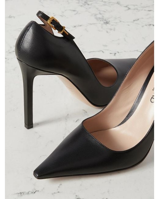 Tom Ford Black Angelina Cutout Buckle-Detailed Leather Pumps