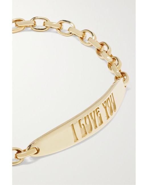 Jacquie Aiche Natural I Love You 14-Karat Bracelet