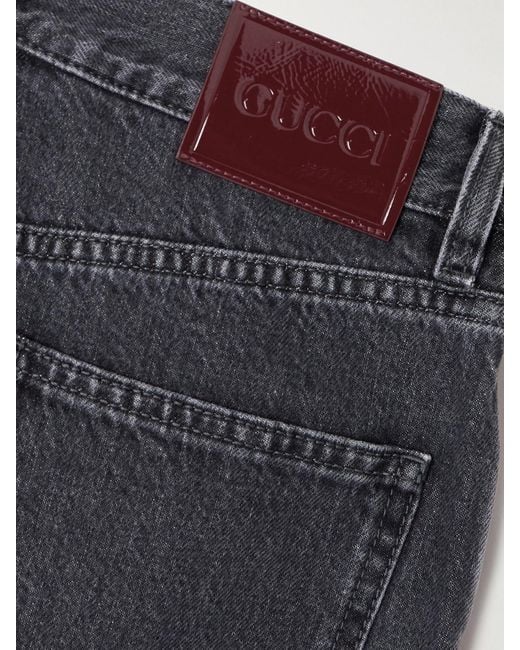 Gucci Blue Tief Sitzende Jeans Mit Weitem Bein