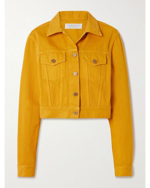 Gabriela Hearst Yellow Bronte Recycled-Denim Jacket