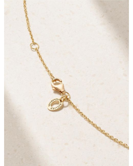 L'Atelier Nawbar Natural Psychedeliah Small 18-Karat, Diamond And Mother-Of-Pearl Necklace