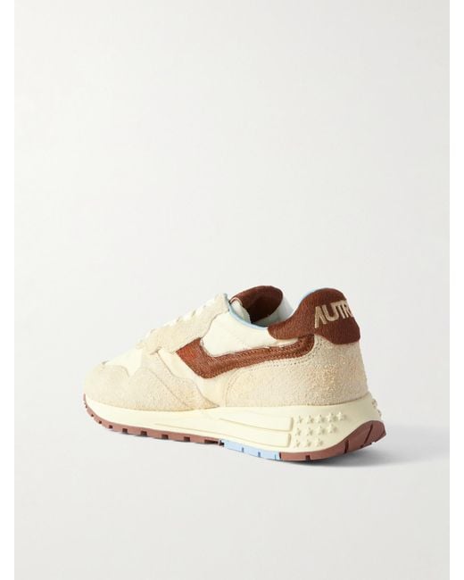 Autry Natural Reelwind Low Sneakers Aus Veloursleder Und Shell Mit Kalbshaarbesätzen